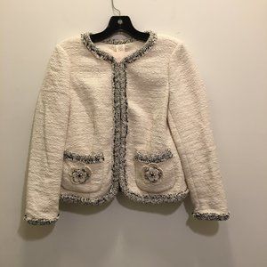 Rebecca Taylor Crop Nubby Fringe Jacket  6